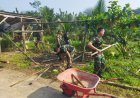 Personel Kodim 0625/Pangandaran Laksanakan Pembersihan Pangkalan untuk Mendukung Kinerja Satuan